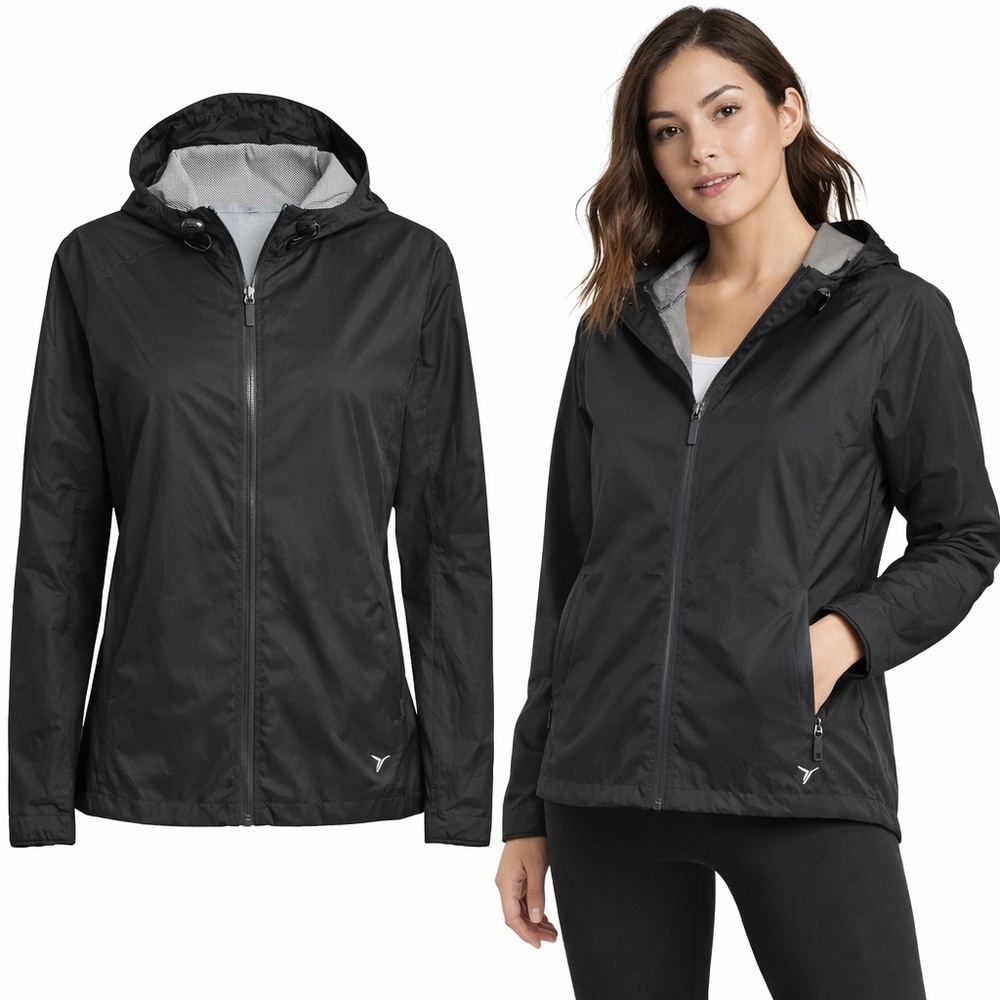 Old Navy Active | Black Lightweight Windbreaker Jacket | Hooded | Small